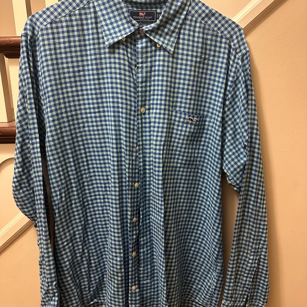 Vineyard Vines Blue Casual Button Down Shirt